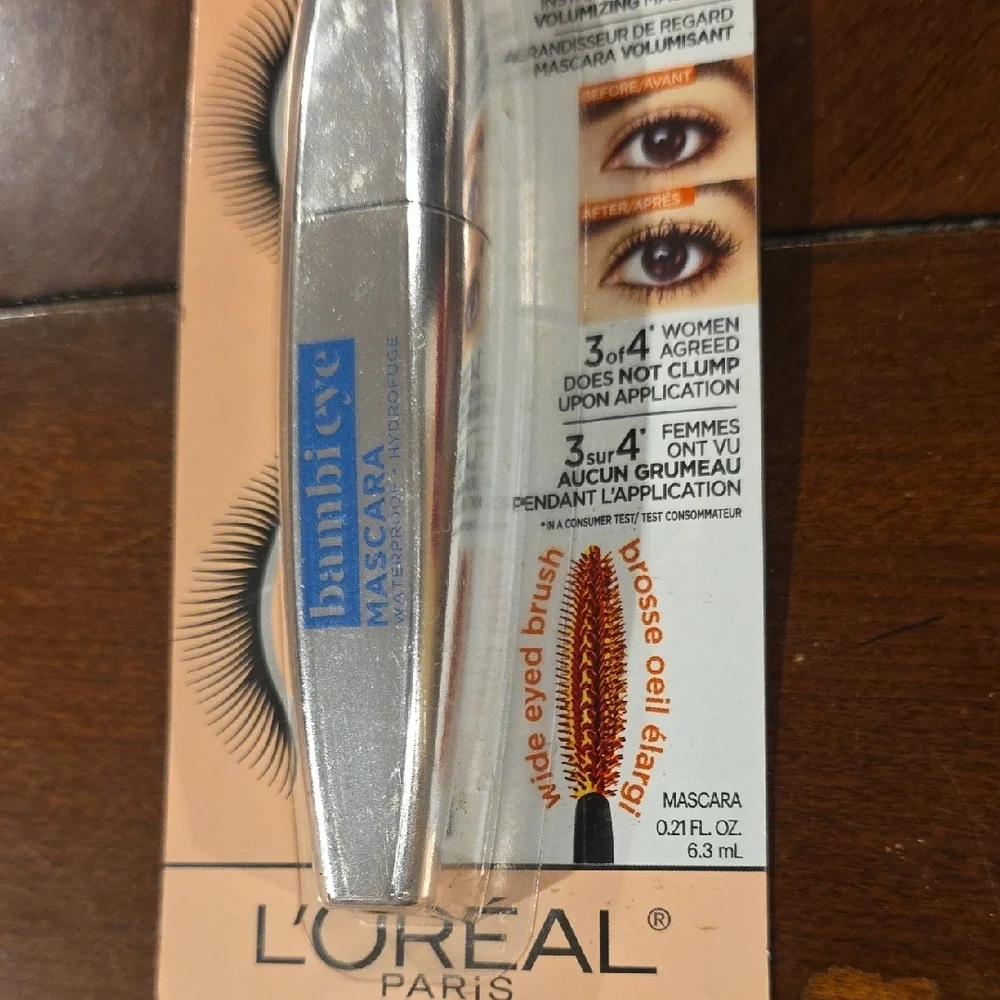(J52) L'Oreal Paris Bambi Eye Mascara BLACK 406 WATERPROOF